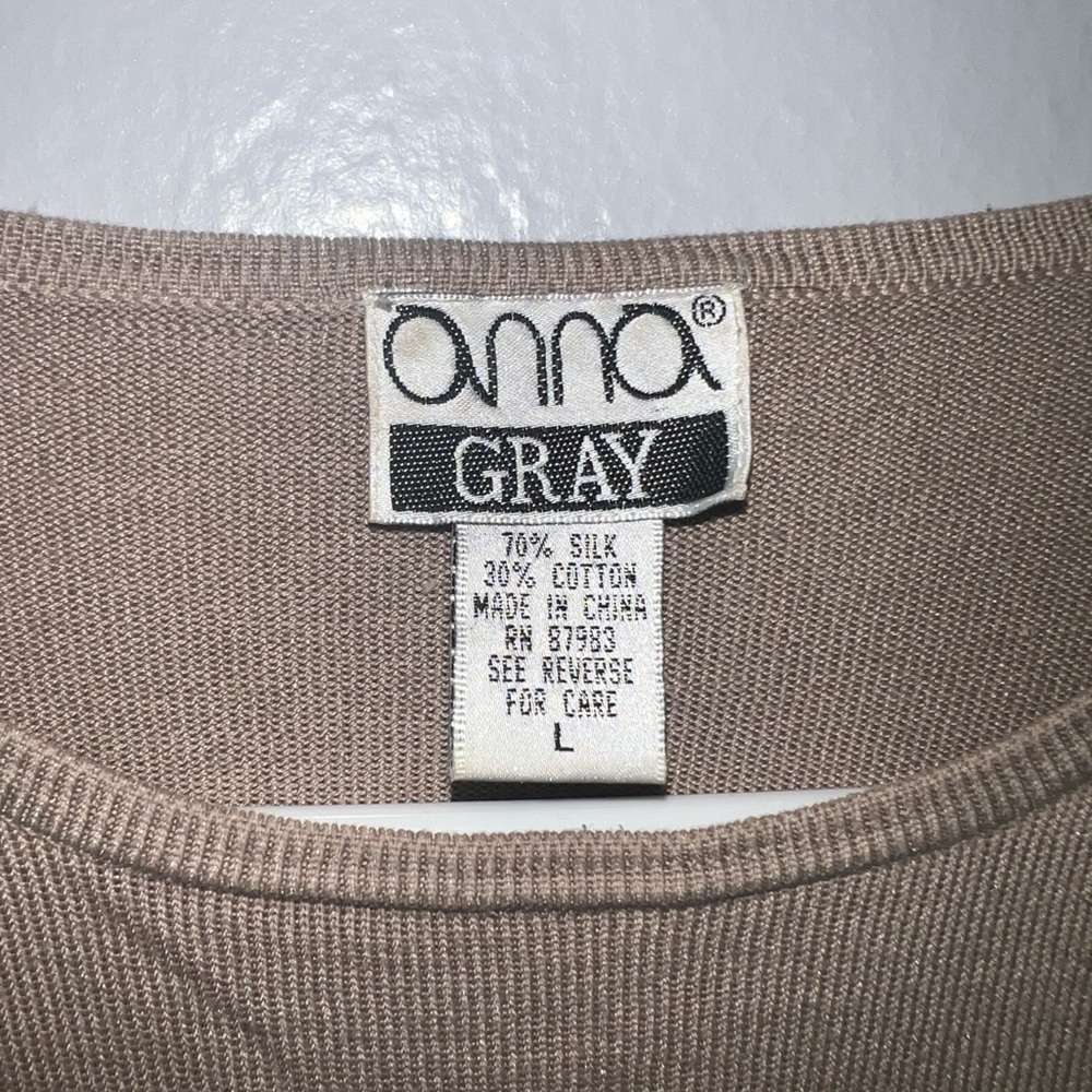 Anna Black and Tan Striped Short Sleeve Tee - Picture 3 of 4